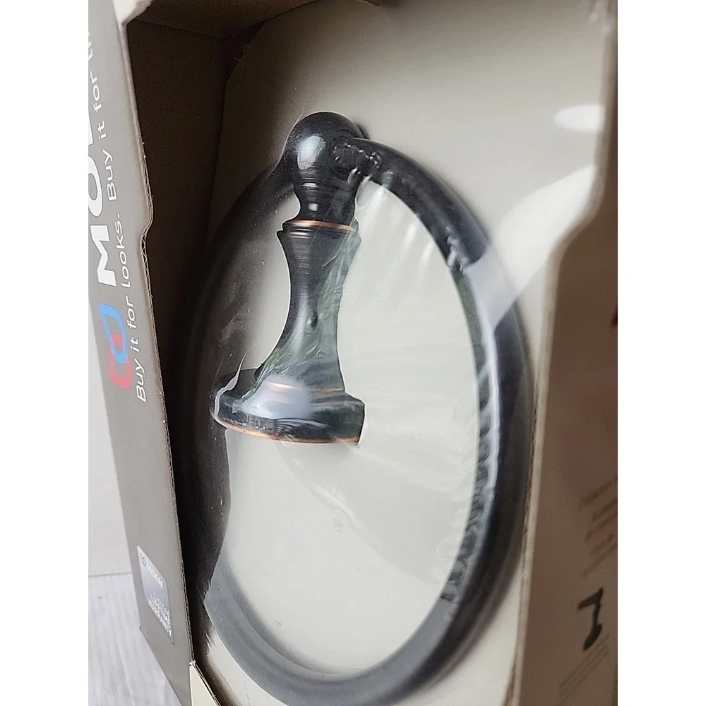NEW Moen Inspirations Mediterranean Bronze Finish Towel Ring DN1886BR NEW in Box